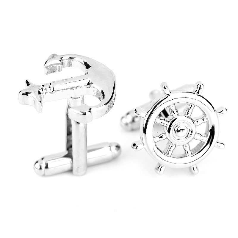 Silver Anchor Cufflinks
