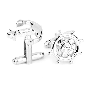 Silver Anchor Cufflinks