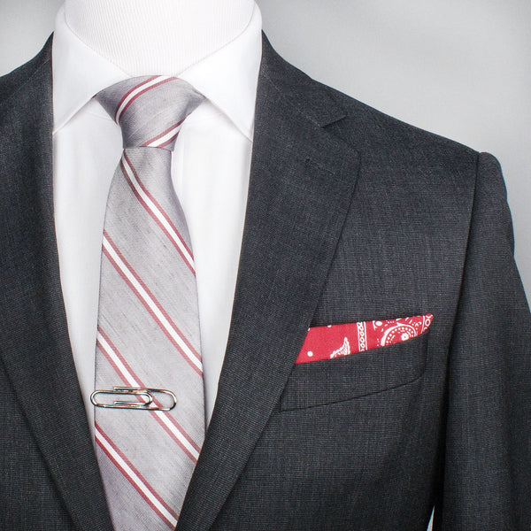 Silver Paper Clip Tie Clip