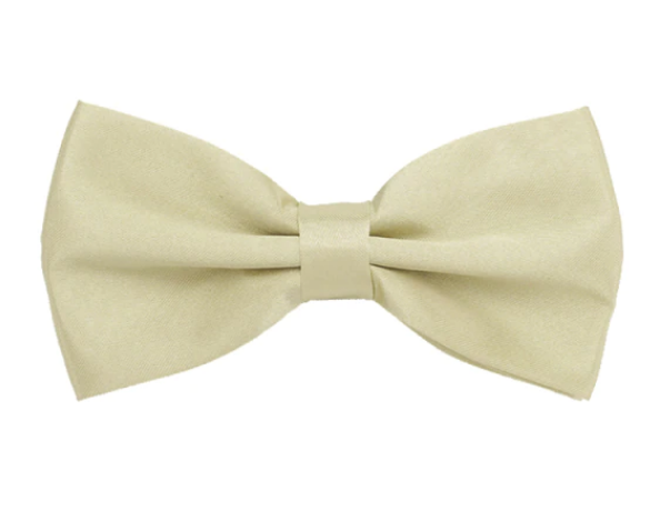 Light Champagne Satin Bow Tie