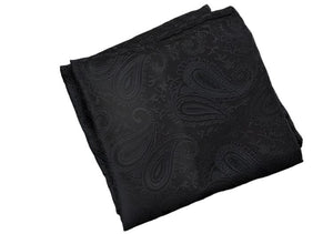 Classic Black Paisley Pocket Square