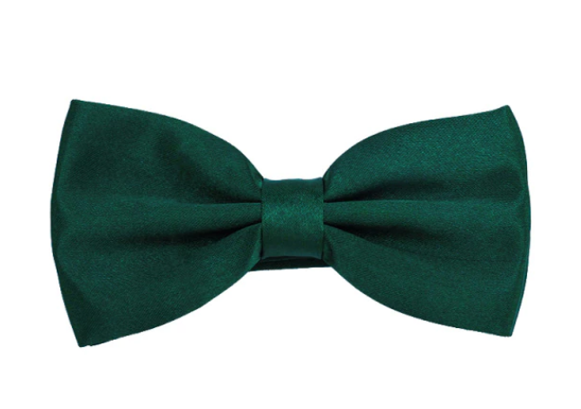 Emerald Green Satin Bow Tie