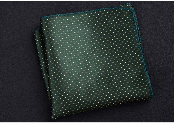 Green dotted Pocket Square