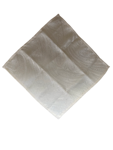 Off White Classic Paisley Design Pocket Square