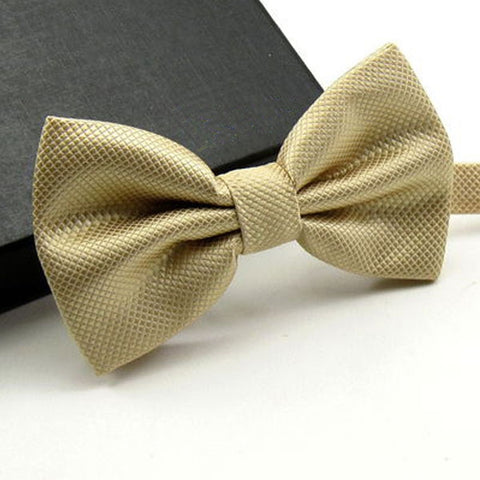 Champagne Textured Bow Tie