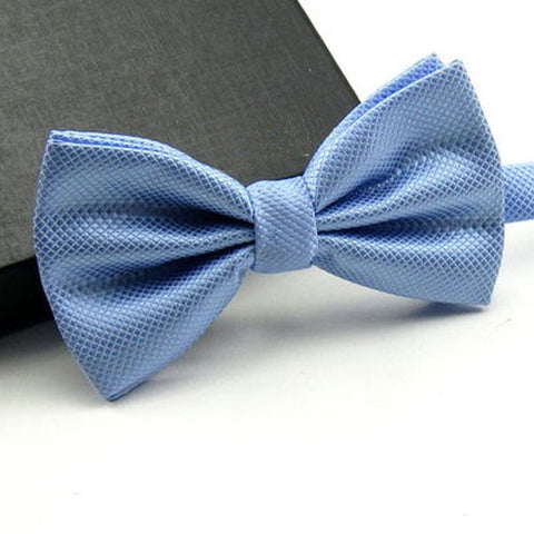 Light Blue Textured Bow Tie