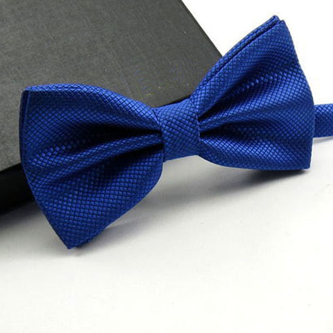 Royal Blue Textured Bow Tie