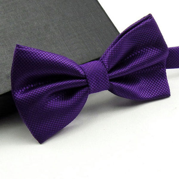 Purple Textured Bow Tie