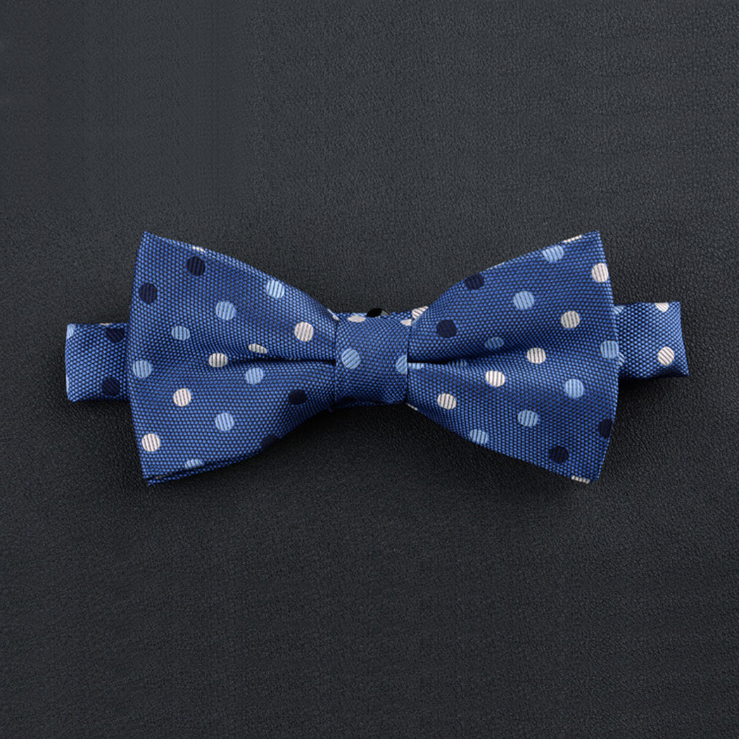 Shades of Blue Polka Dot Bow Tie