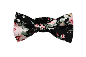 Light Pink Floral Bow Tie