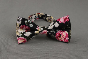 Rose Floral Bow Tie