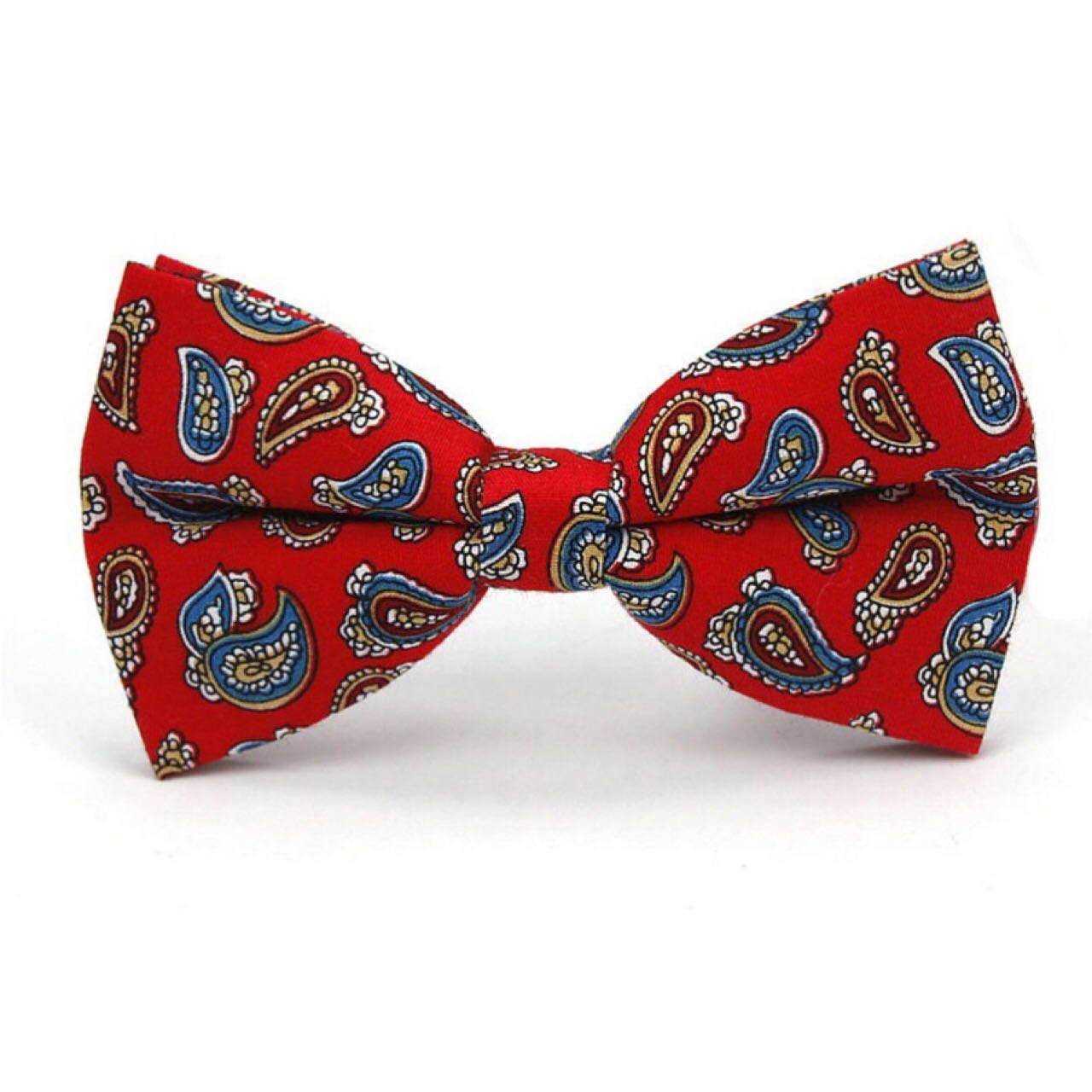 Red Paisley Bow Tie