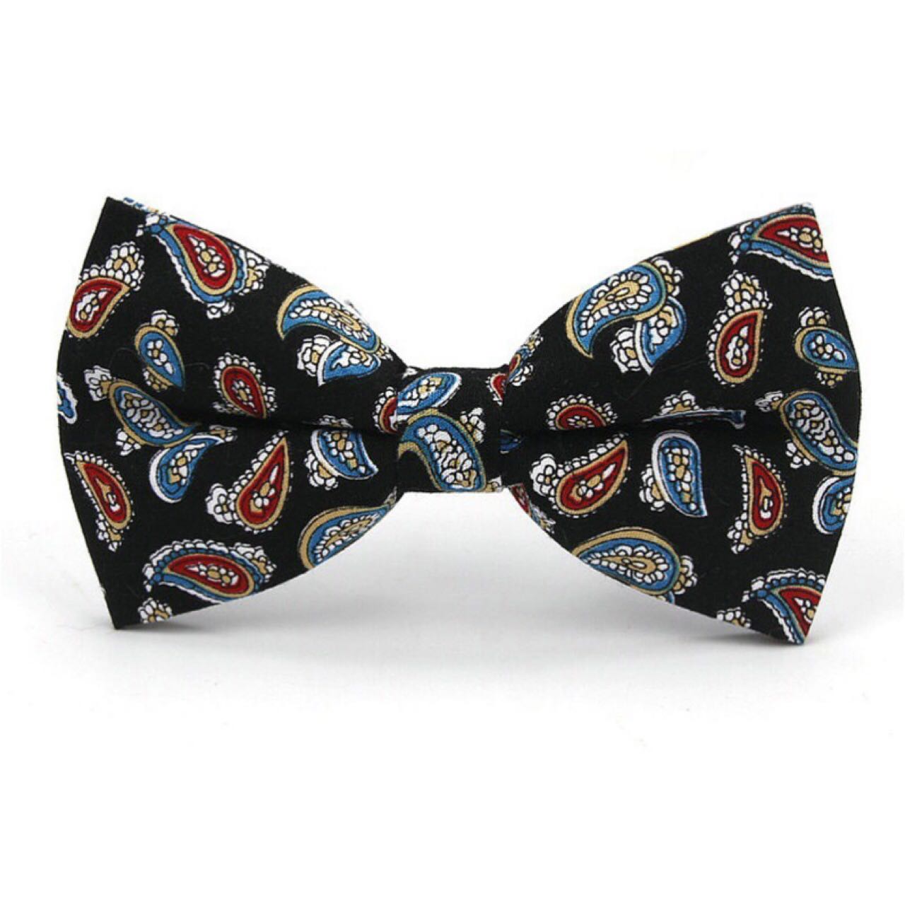 Black Paisley Bow Tie