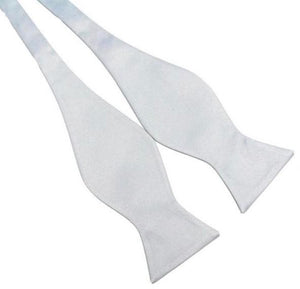 White Self Bow Tie