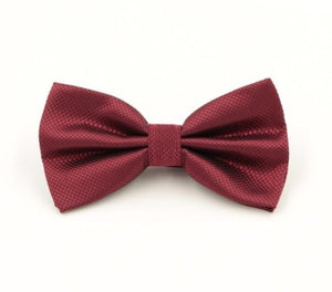 Burgundy Textured Bow Tie