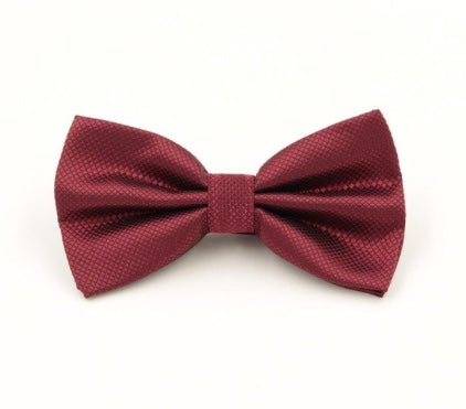 Burgundy Textured Bow Tie