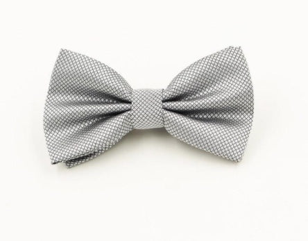 Grey Textured Bow Tie