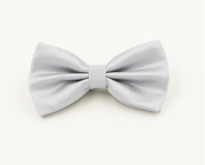 Silver Textured Bow Tie