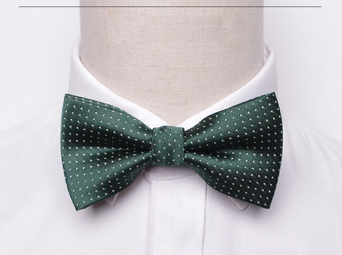 Emerald Green Mini Polka dot Bow Tie