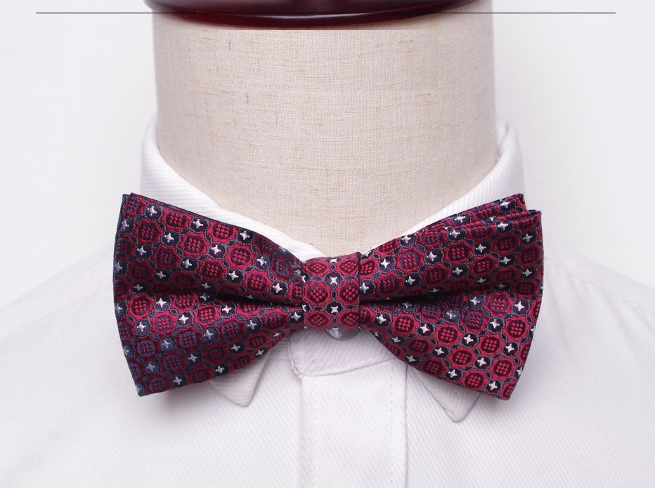 Abstract Art Wine Red Bow Tie