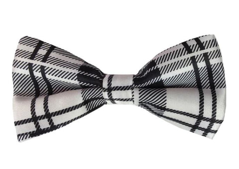 Classic Black & White Tartan Checks Bow Tie