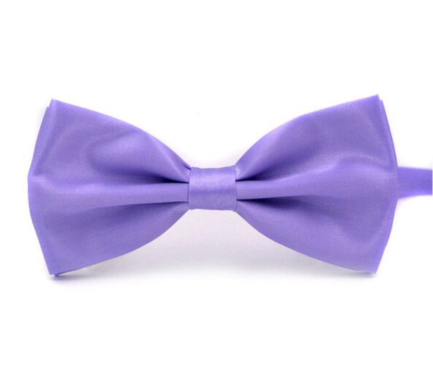Light Purple Large Satin Bow Tie