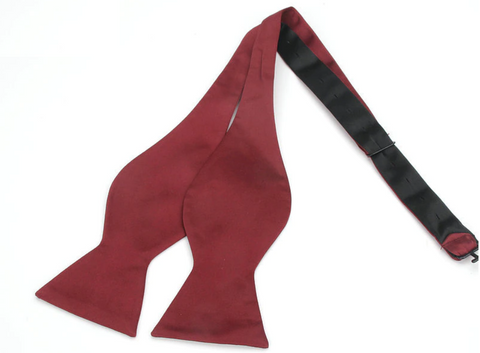 Wine Red Self Bow Tie