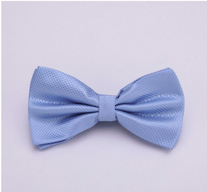 Light Pastel Blue Textured Bow Tie