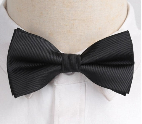 Black Garbardine Bow Tie