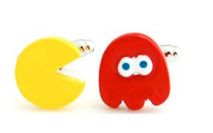 Pac Man inspired cufflinks