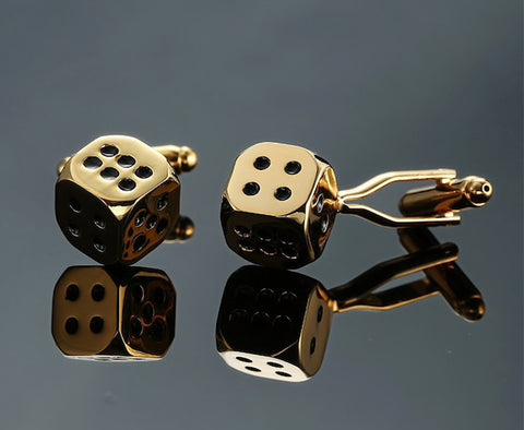 Gold Dice Cufflinks
