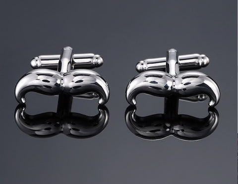 Silver Moustache Cufflinks
