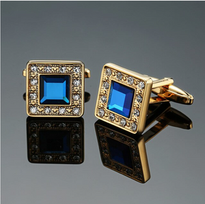 Gold Crystal Cufflinks