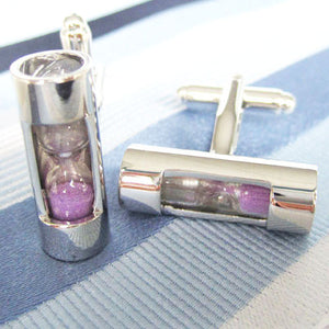 Purple Hourglass Cufflinks