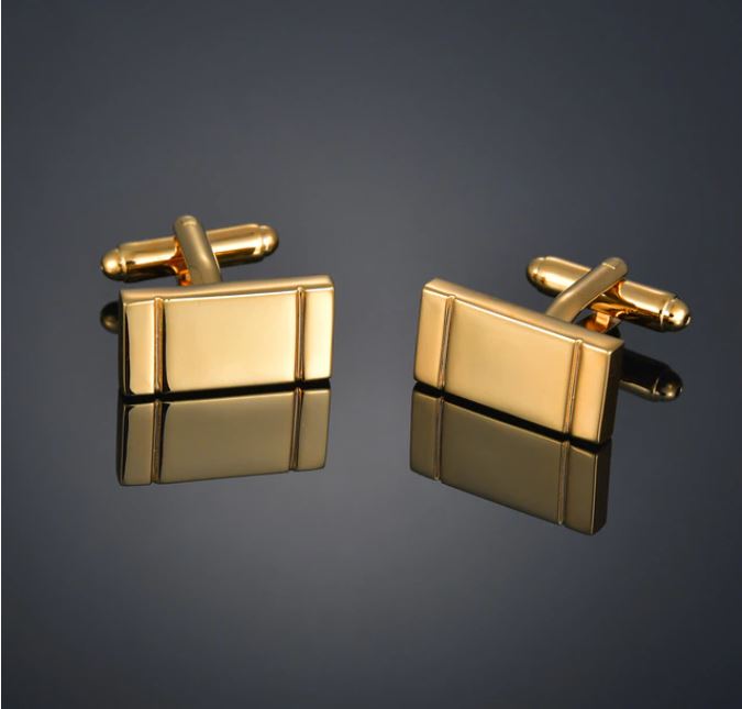 Gold Rectangle Cufflinks
