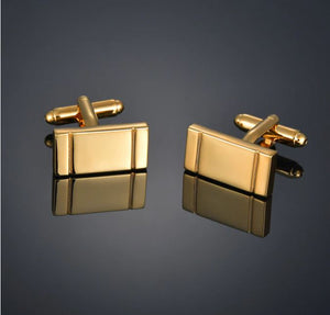 Gold Rectangle Cufflinks