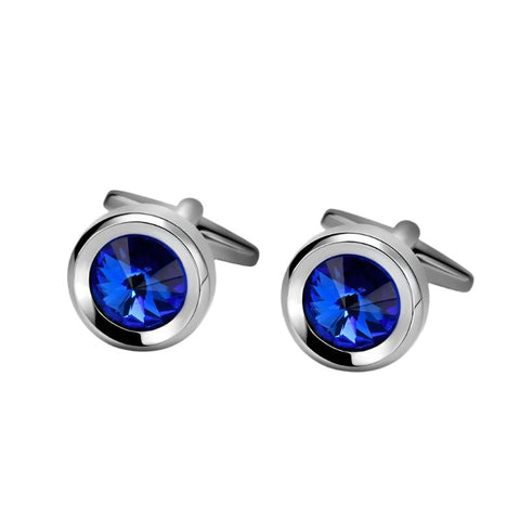 Classic Faux Blue Saphhire Cufflink