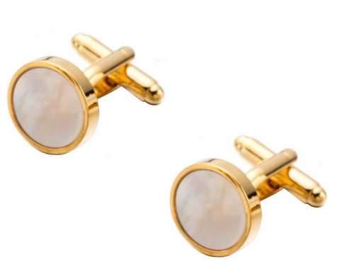 Gold Mother of Pearl Cufflinks