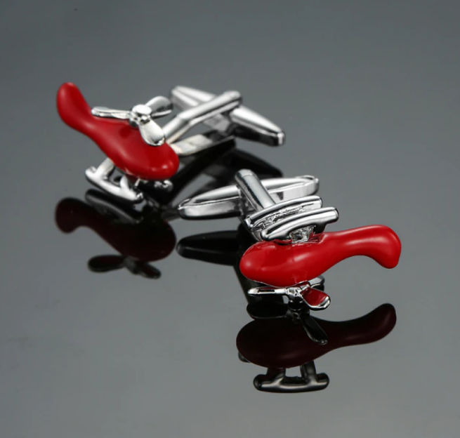 Red Helicopter Cufflinks