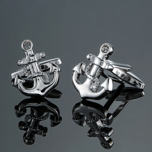 Silver Anchor & Chain Cufflinks