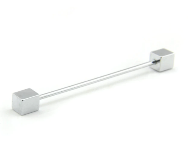 Silver Cube Collar Bar