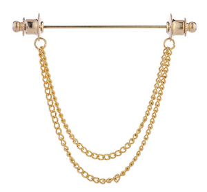 Gold Medieval Collar Bar with Double Chain