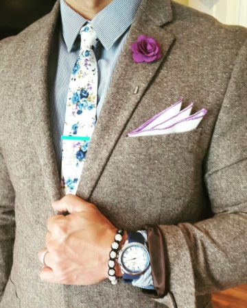 Purple Microfiber Lapel Pin