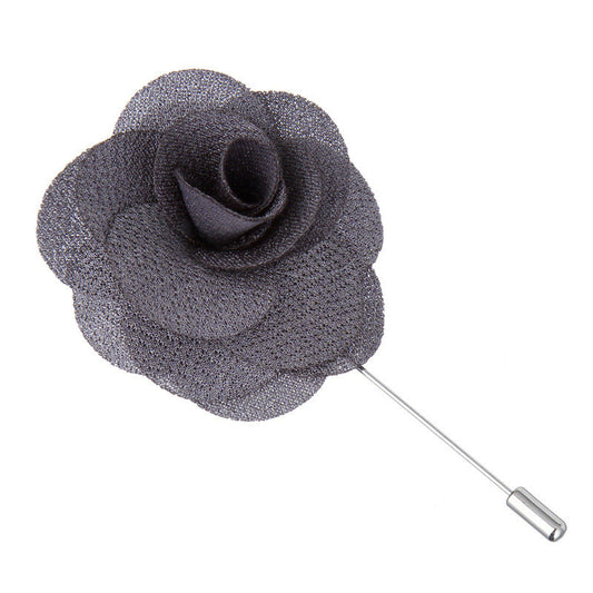 Grey Microfiber Lapel Pin