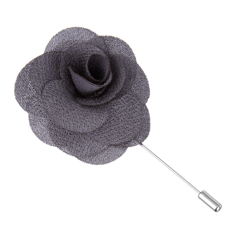 Grey Microfiber Lapel Pin