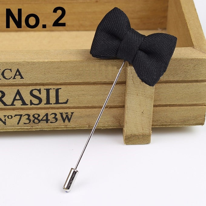 Black Bow Lapel Pin