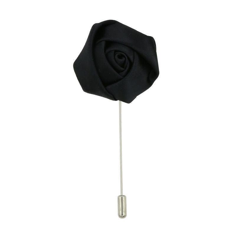 Black Satin Lapel Pin