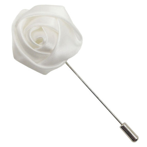 White Satin Lapel Pin