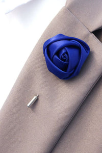 Blue Satin Lapel Pin