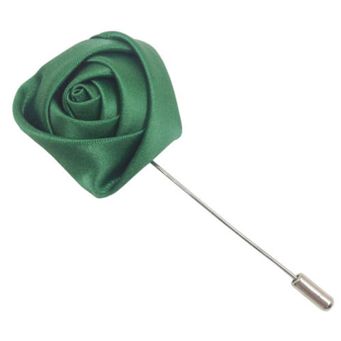 Green Satin Lapel Pin